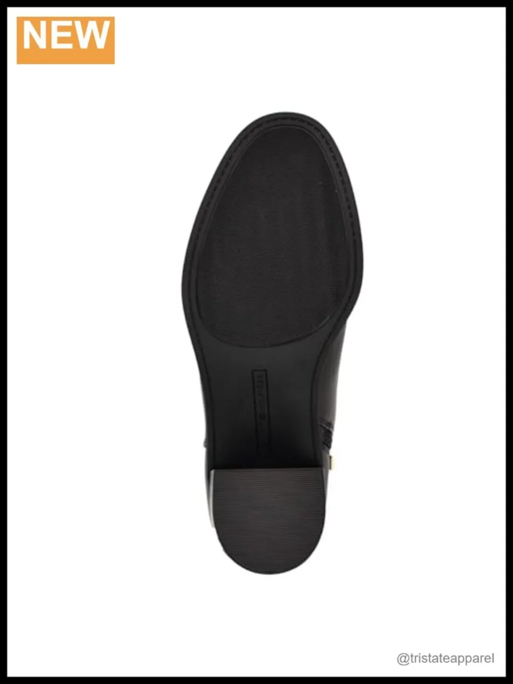 Faux Leather Ankle Bootie with Block Heel and Zipper Closure